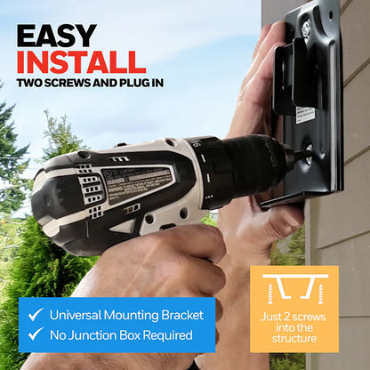 Mule 18 Inch Wall Mount Outdoor Oscillating Wet Rated Airflow Fan, Matte Black