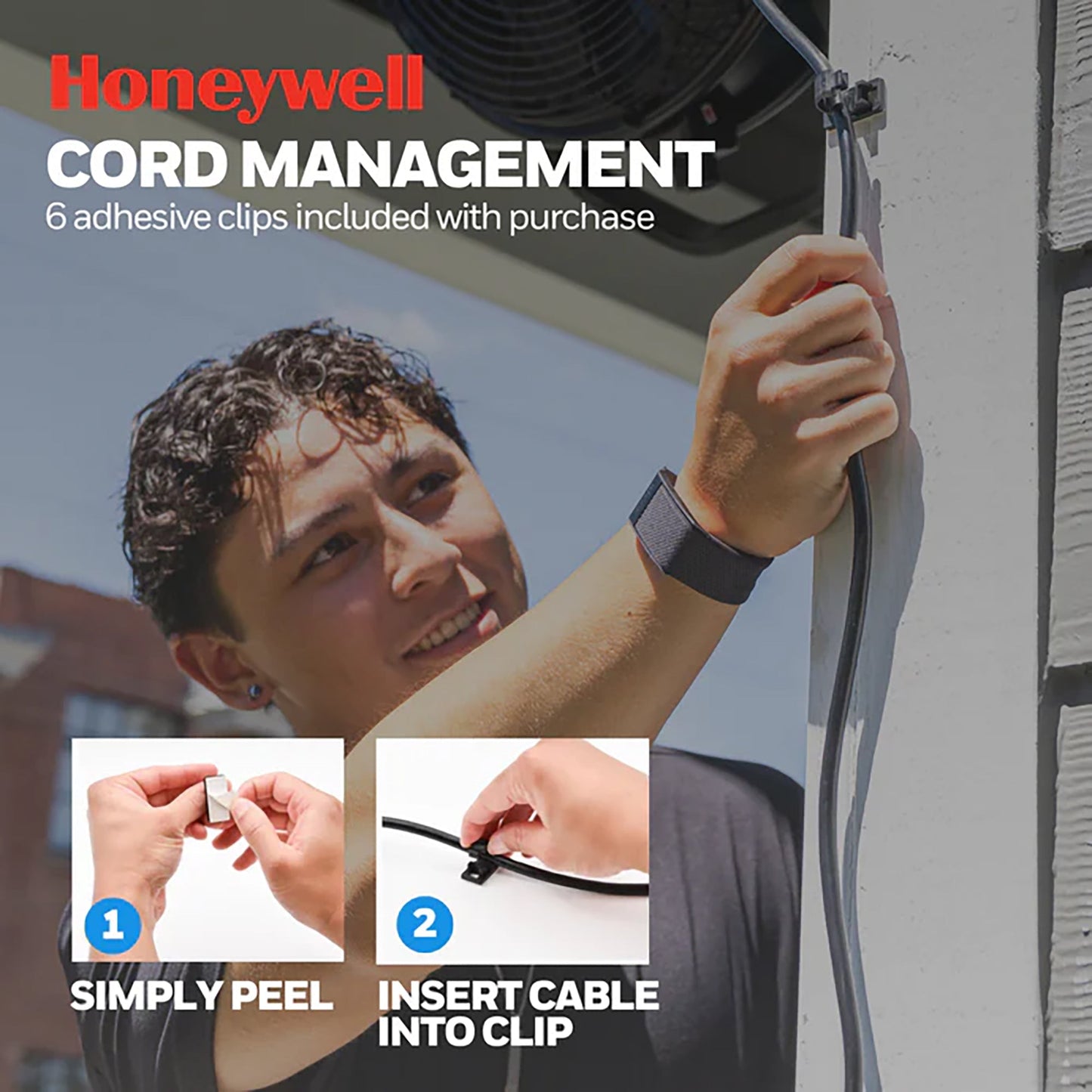 Mule 18 Inch Wall Mount Outdoor Oscillating Wet Rated Airflow Fan, Matte Black