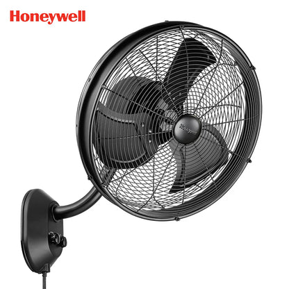 Mule 18 Inch Wall Mount Outdoor Oscillating Wet Rated Airflow Fan, Matte Black
