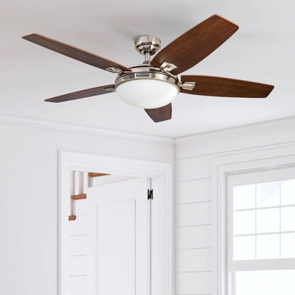 Honeywell Carmel Ceiling Fan, Quiet Motor & Remote Control, 48", Brushed Nickel