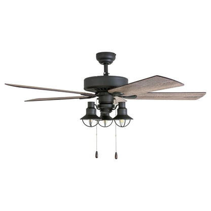 Prominence Home 52 Inch Ennora LED Ceiling Fan with Light and 5 Blades, Bronze