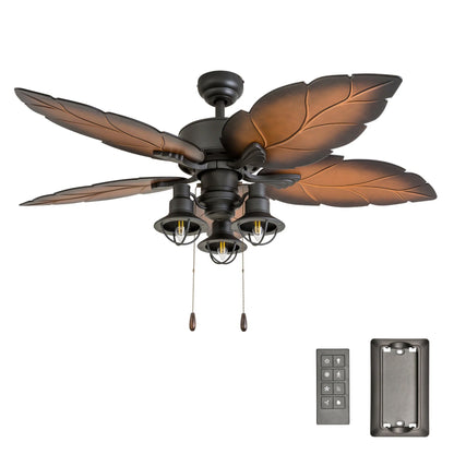 Prominence Home Ocean Crest 52" Tropical Indoor or Outdoor ceiling Fan, Bronze