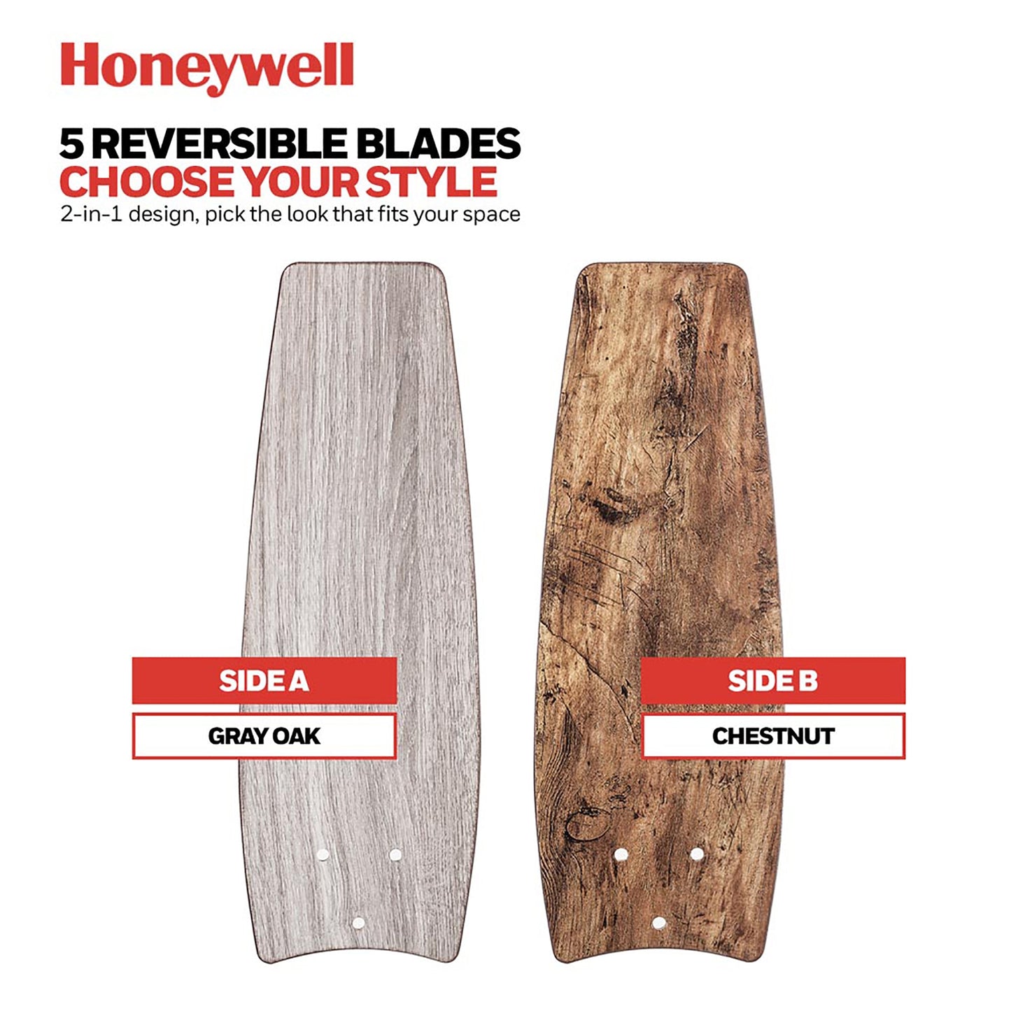 Honeywell Carmel Ceiling Fan, Quiet Motor and Remote Control, 48", Matte Nickel