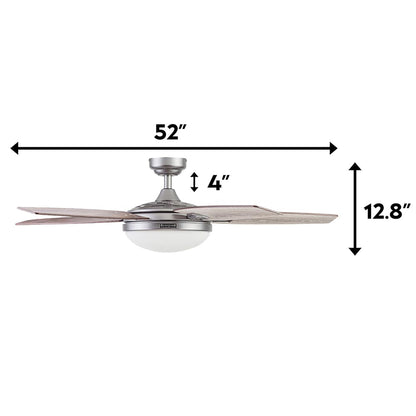 Honeywell Carmel Ceiling Fan, Quiet Motor and Remote Control, 48", Matte Nickel