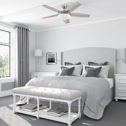 Honeywell Carmel Ceiling Fan, Quiet Motor and Remote Control, 48", Matte Nickel