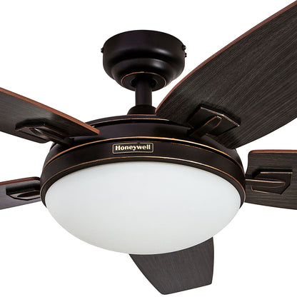 Honeywell Carmel Ceiling Fan, Quiet Motor and Remote Control, 48 Inch, Bronze