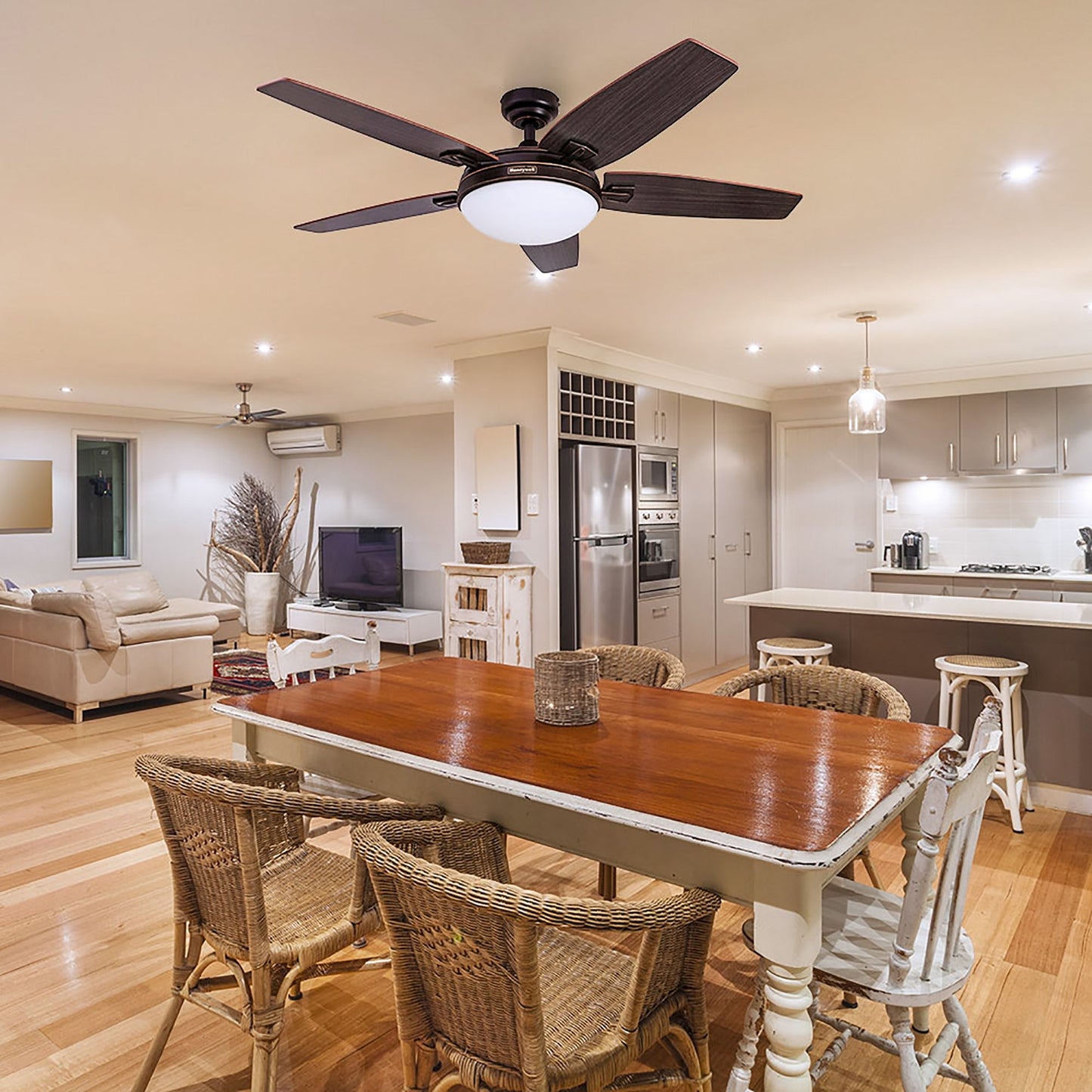 Honeywell Carmel Ceiling Fan, Quiet Motor and Remote Control, 48 Inch, Bronze