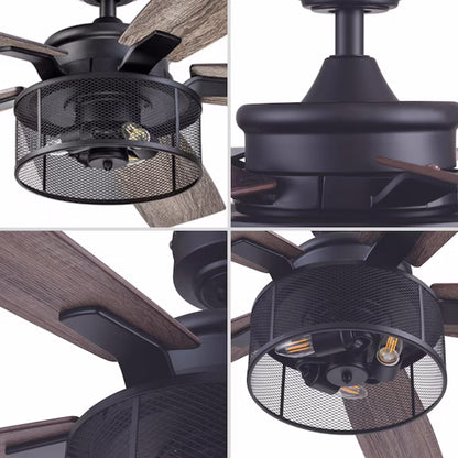 Honeywell Carnegie Ceiling Fan, Quiet Motor and Remote Control, 52", Matte Black