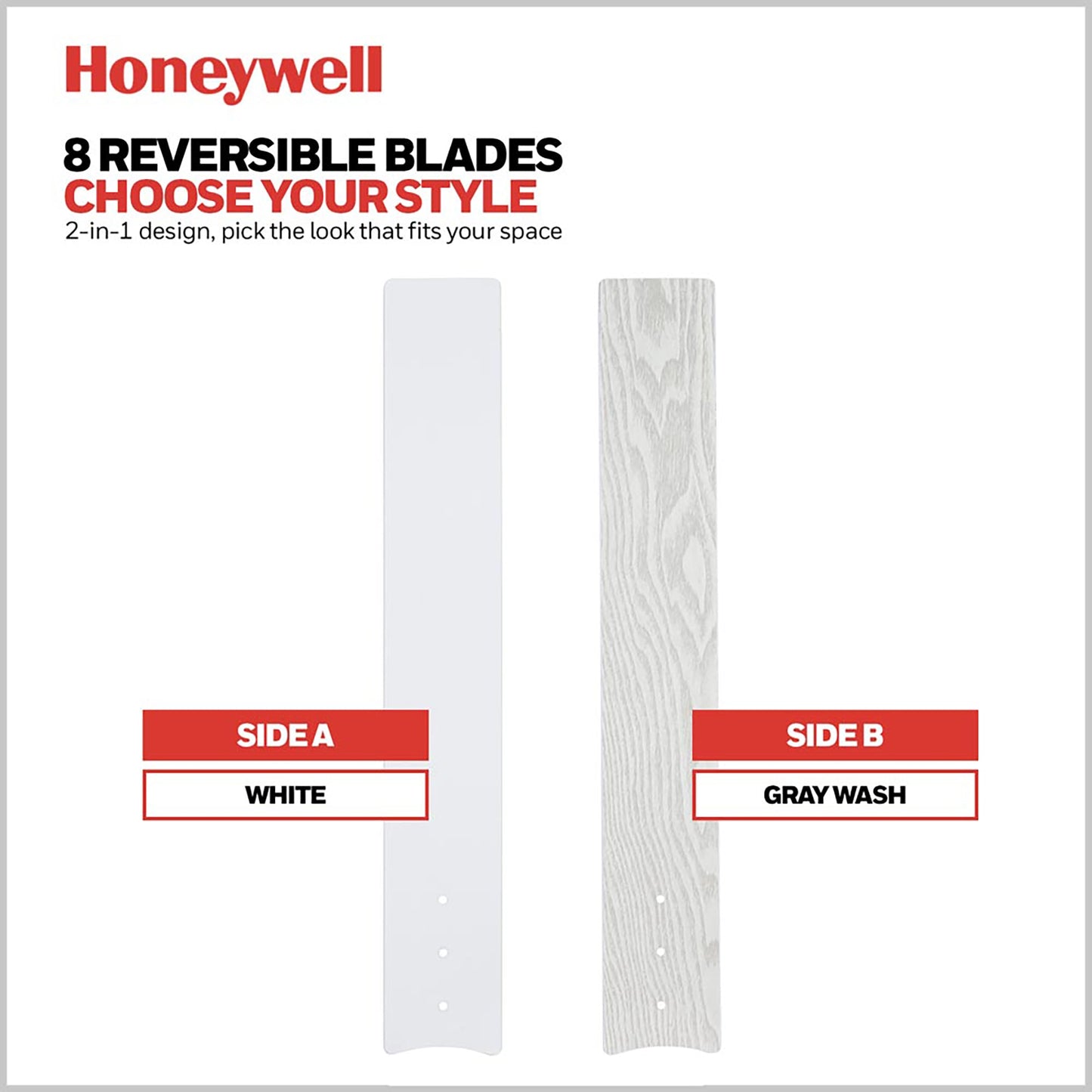 Honeywell Xerxes Ceiling Fan, Quiet Motor and Remote Control, 62", Bright White