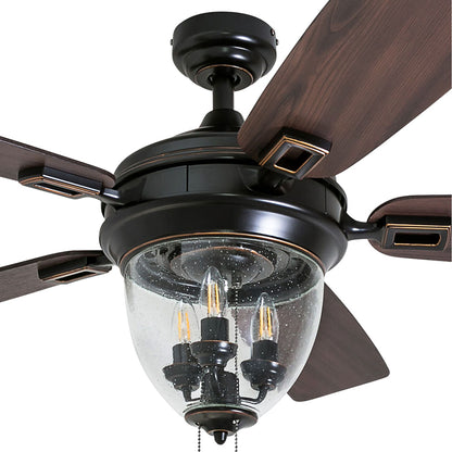 Honeywell Glencrest Ceiling Fan, Quite Motor and Pull Chain Control, 52", Bronze