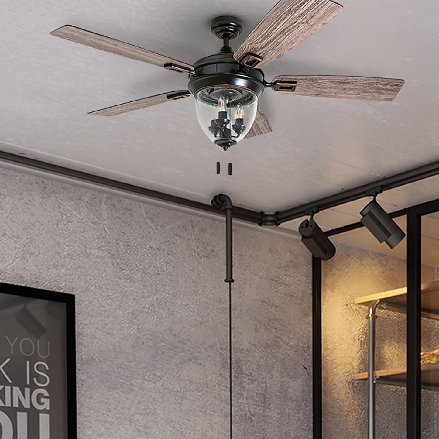 Honeywell Glencrest Ceiling Fan, Quite Motor and Pull Chain Control, 52", Bronze