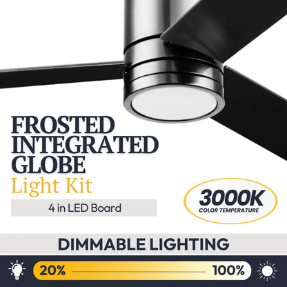 Prominence Home 52" Ceiling Fan, LED Light, Remote, Flush Mount, Espy, Gun Metal