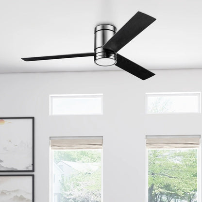 Prominence Home 52" Ceiling Fan, LED Light, Remote, Flush Mount, Espy, Gun Metal