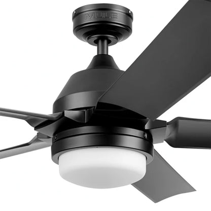 Mule 54 Inch Outdoor Ceiling Fan with Light, Remote Control and 5 Blades, Black