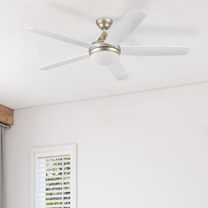 Prominence Home 52" Modern Ceiling Fan, Light, Remote Control Indoor, Soft Gold