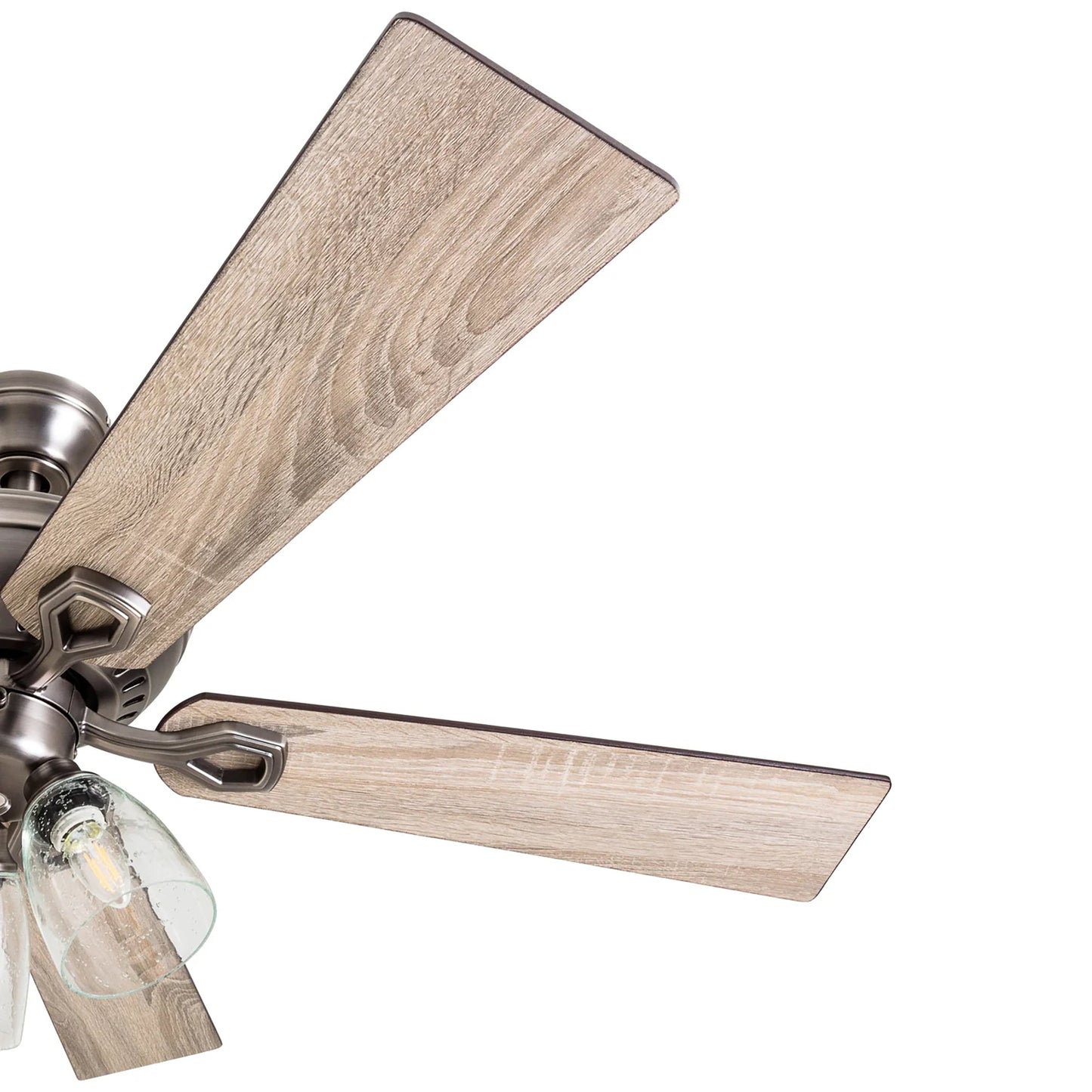 Prominence Home 52 Inch Farmhouse LED Ceiling Fan with Light, Antique Pewter