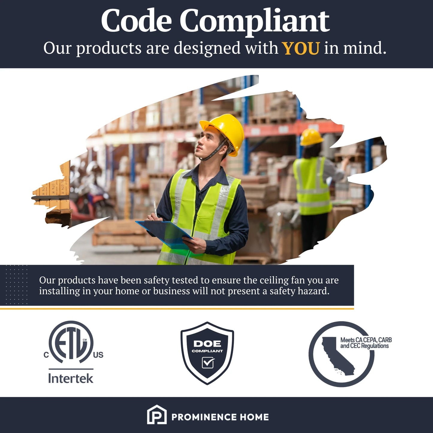 Prominence Home 52 Inch Farmhouse LED Ceiling Fan with Light, Antique Pewter