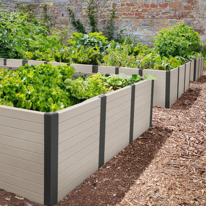 Tierra Verde 48-Inch x 48-Inch Raised Garden Bed for Patios or Decks, Khaki