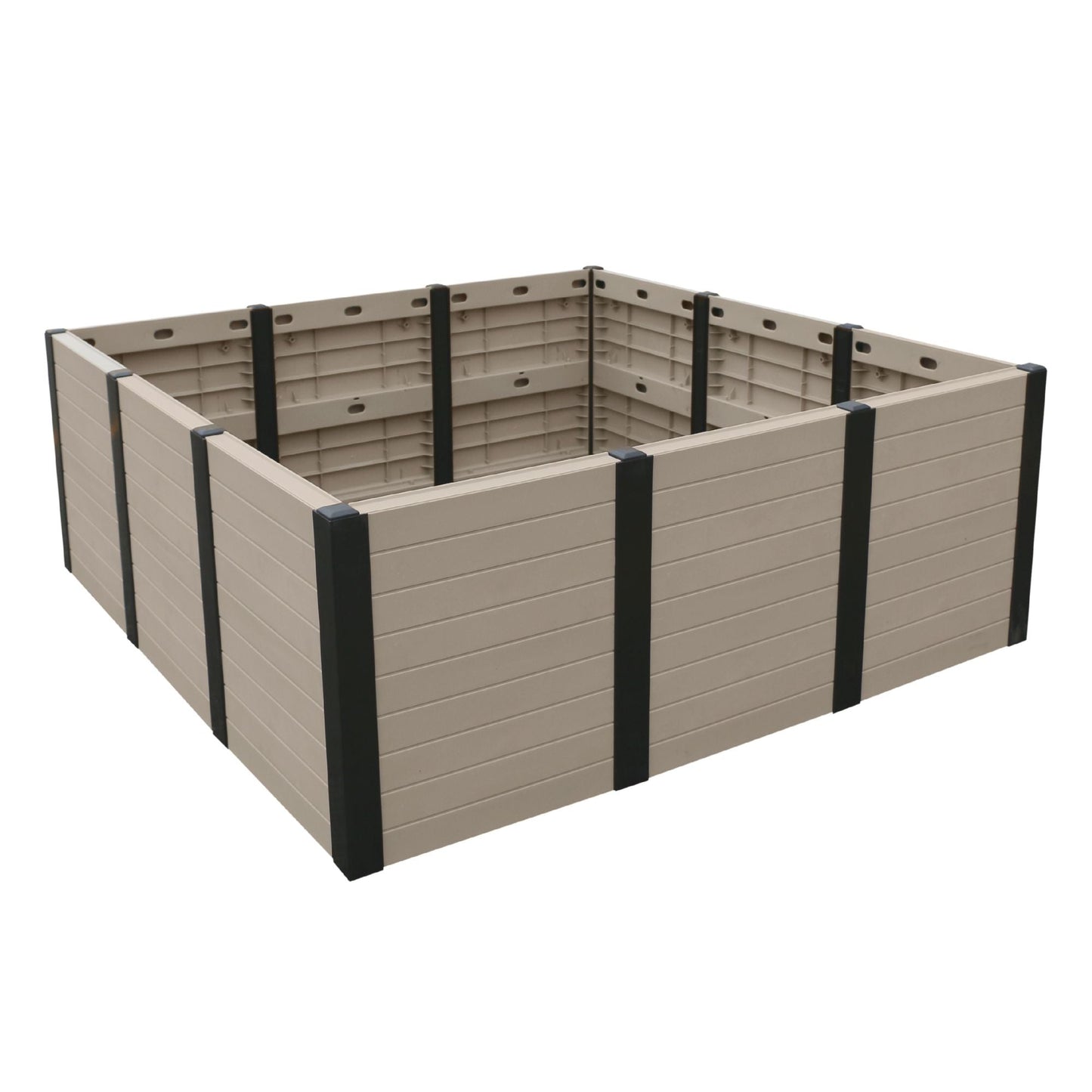 Tierra Verde 48-Inch x 48-Inch Raised Garden Bed for Patios or Decks, Khaki