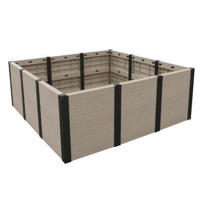 Tierra Verde 48-Inch x 48-Inch Raised Garden Bed for Patios or Decks, Khaki