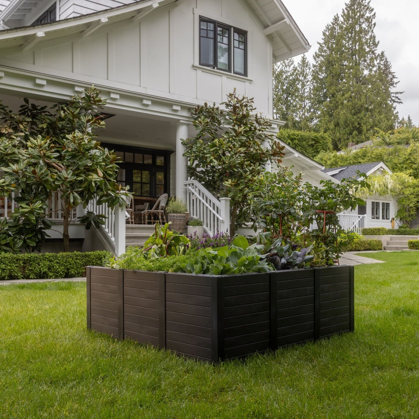 Tierra Verde 48-Inch x 48-Inch Raised Garden Bed for Patios or Decks, Black