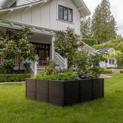 Tierra Verde 48-Inch x 48-Inch Raised Garden Bed for Patios or Decks, Black