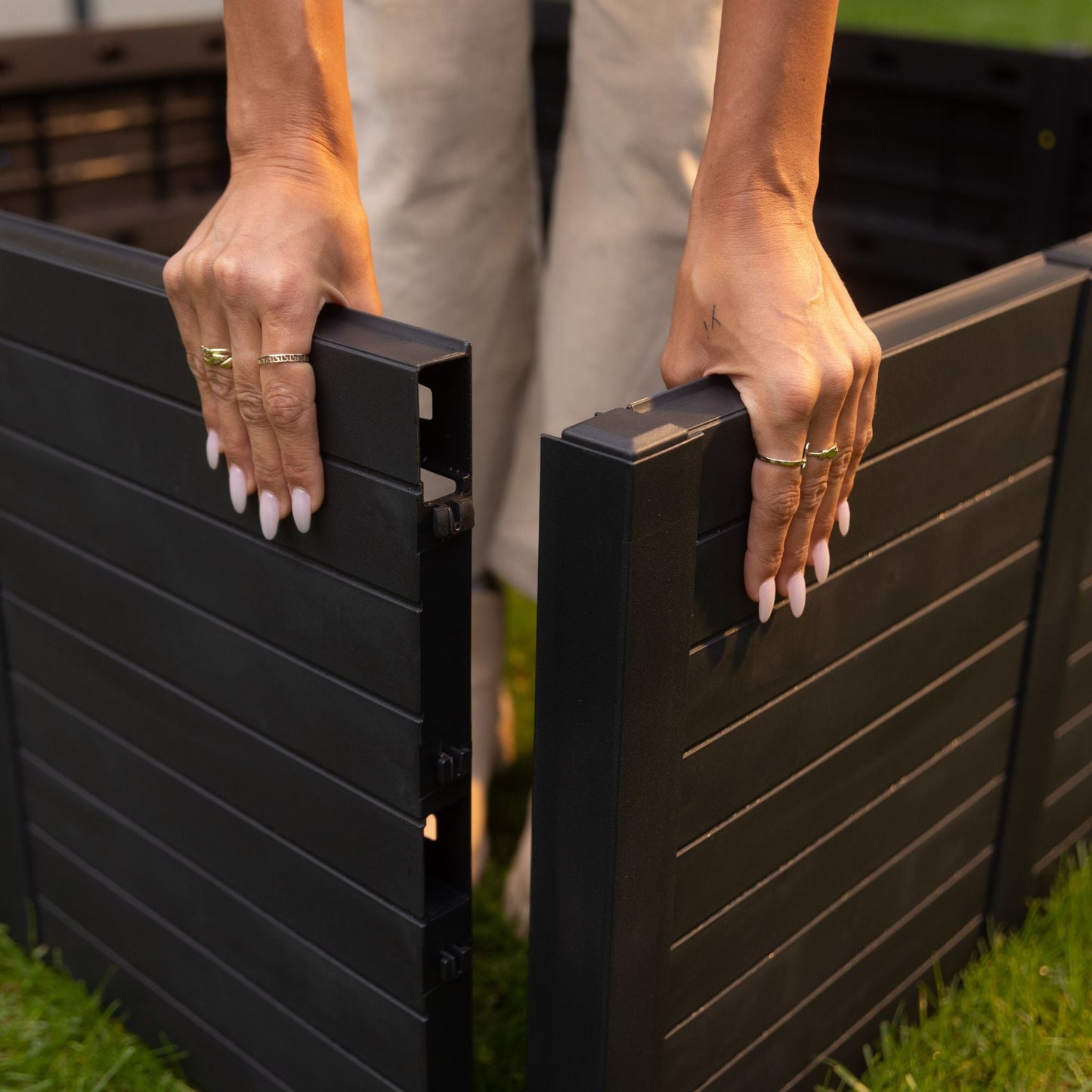 Tierra Verde 48-Inch x 48-Inch Raised Garden Bed for Patios or Decks, Black