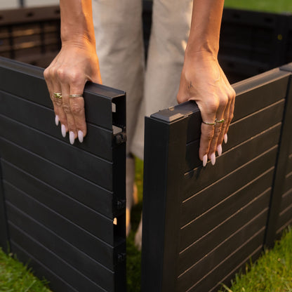 Tierra Verde 48-Inch x 48-Inch Raised Garden Bed for Patios or Decks, Black