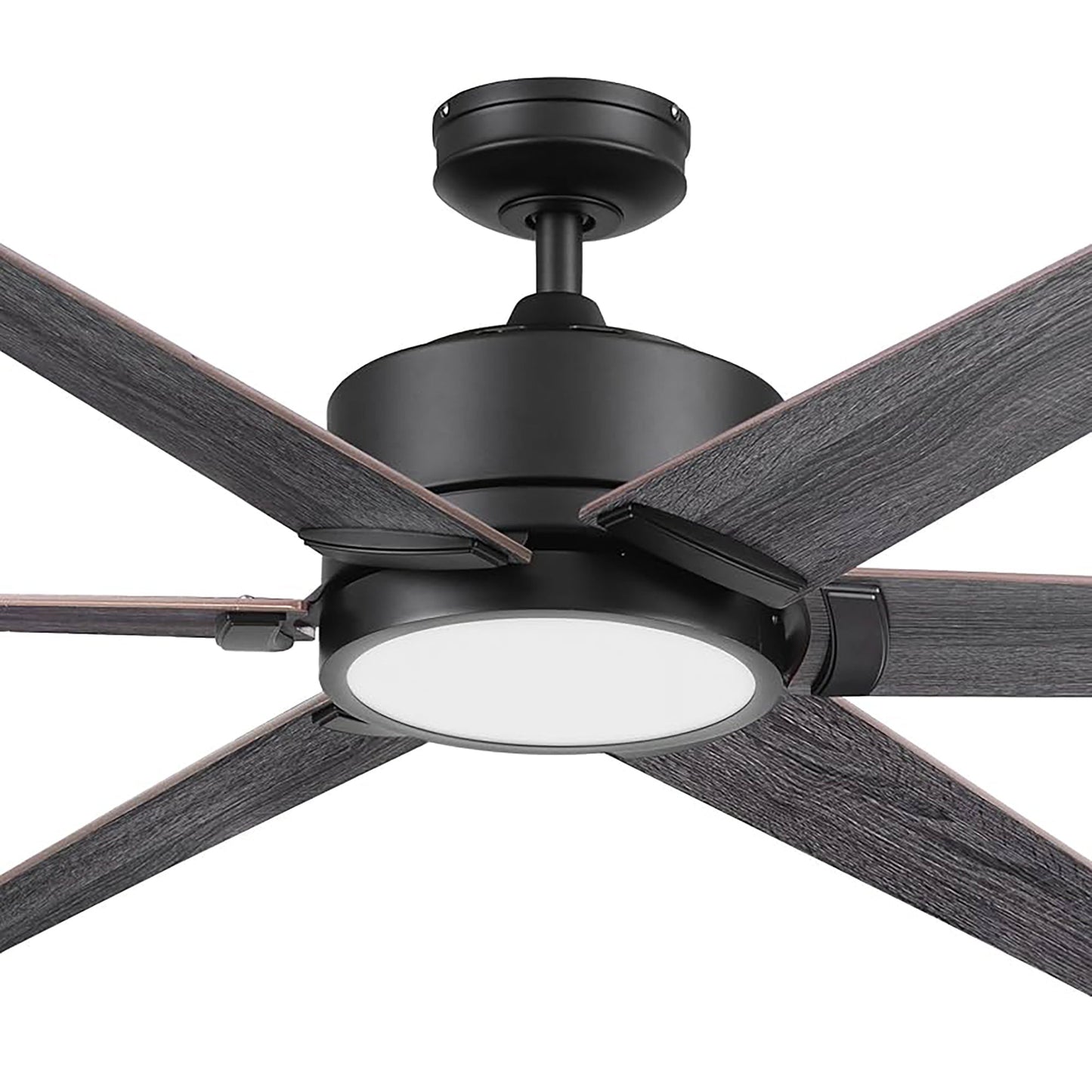 Honeywell Talbert Ceiling Fan, Color Changing LED and Remote, 62", Matte Black