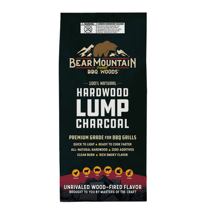 Bear Mountain BBQ Hardwood Lump Charcoal, Premium Grade for BBQ Grills, 8.8 Lbs