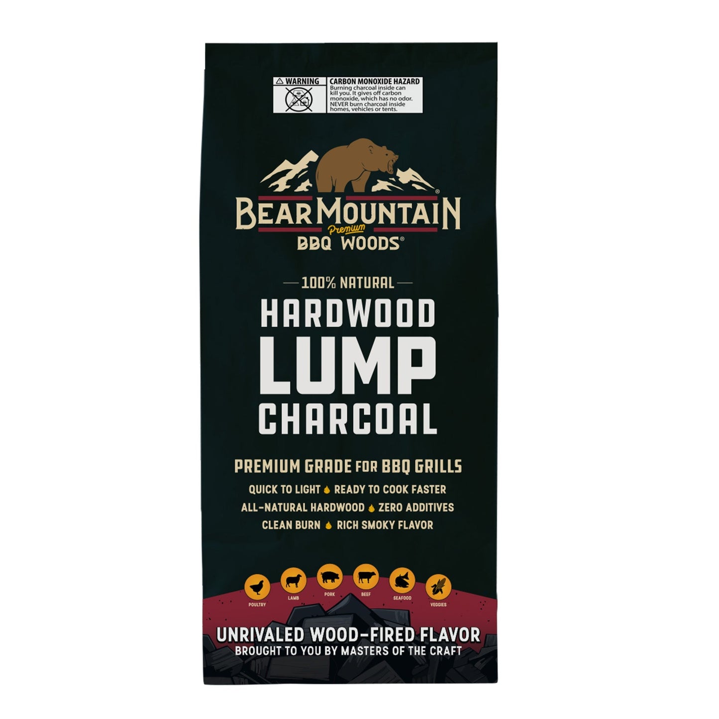Bear Mountain BBQ Hardwood Lump Charcoal, Premium Grade for BBQ Grills, 16 Lbs