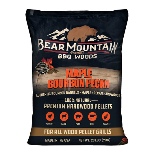 Bear Mountain BBQ All-Natural Maple Bourbon Pecan Smoker Pellets, 20 Lb Bag