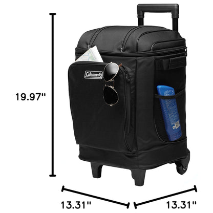 Coleman CHILLER 42-Can Soft-Sided Cooler w/ Wheels, Portable & Insulated, Black