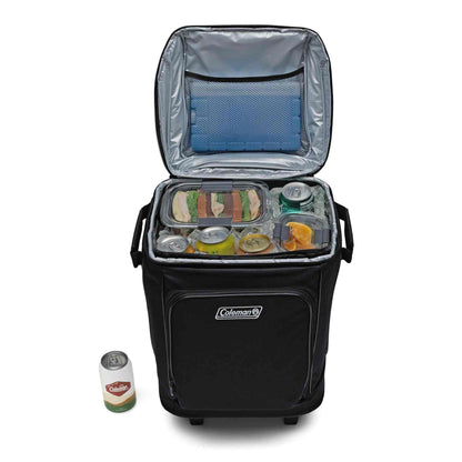 Coleman CHILLER 42-Can Soft-Sided Cooler w/ Wheels, Portable & Insulated, Black