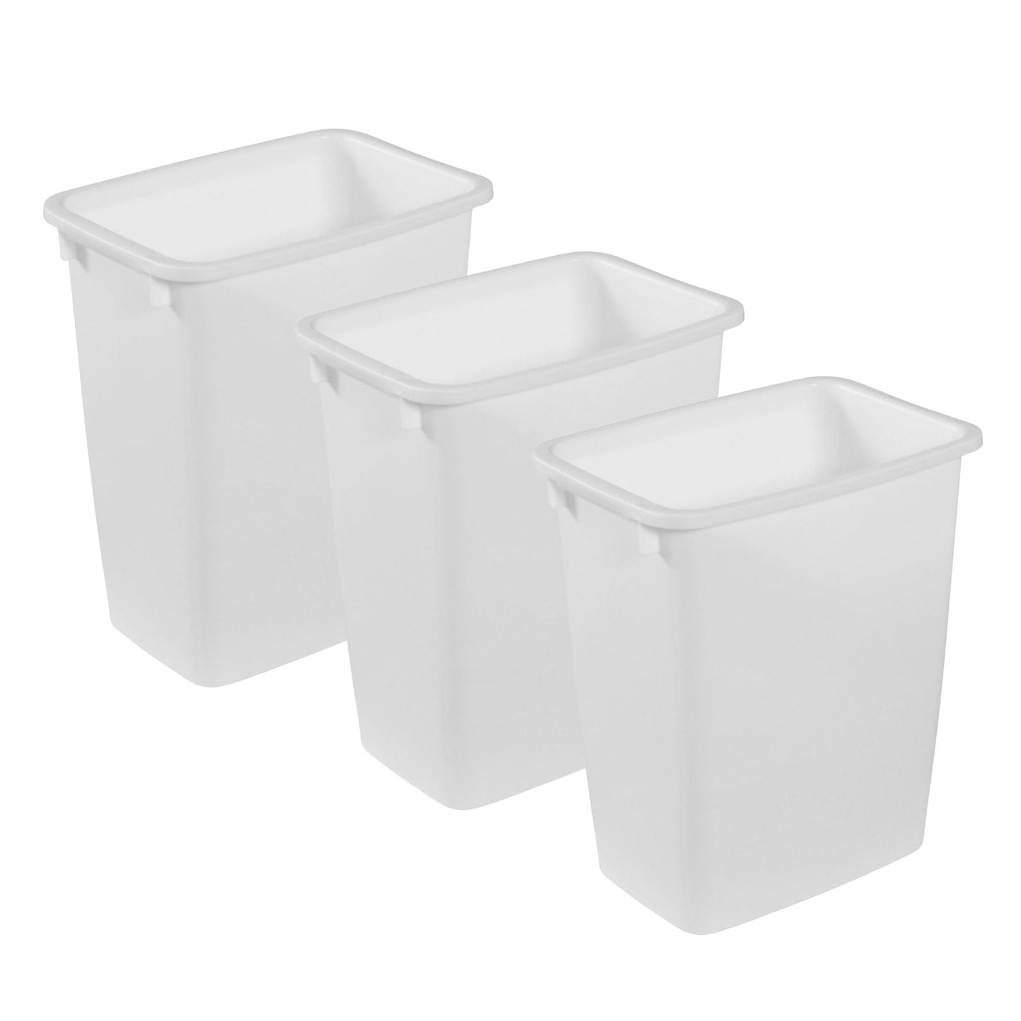 Rubbermaid 21 Qt Traditional Wastebasket Indoor Home Trash Can Container, 3 Pack