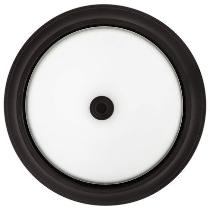 Portage Bay 11 Inch Flush Mount Ceiling Fixture Alabaster Glass Lighting, Bronze