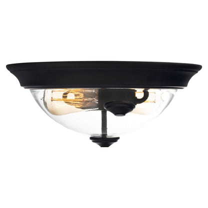Prominence Home 13” Flush Mount Indoor Ceiling Light, Madalyn, 51379-01, Bronze