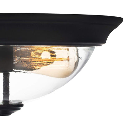 Prominence Home 13” Flush Mount Indoor Ceiling Light, Madalyn, 51379-01, Bronze