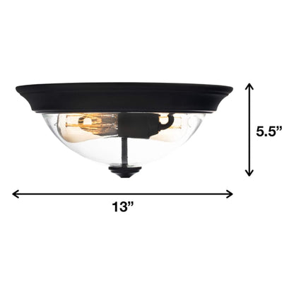 Prominence Home 13” Flush Mount Indoor Ceiling Light, Madalyn, 51379-01, Bronze