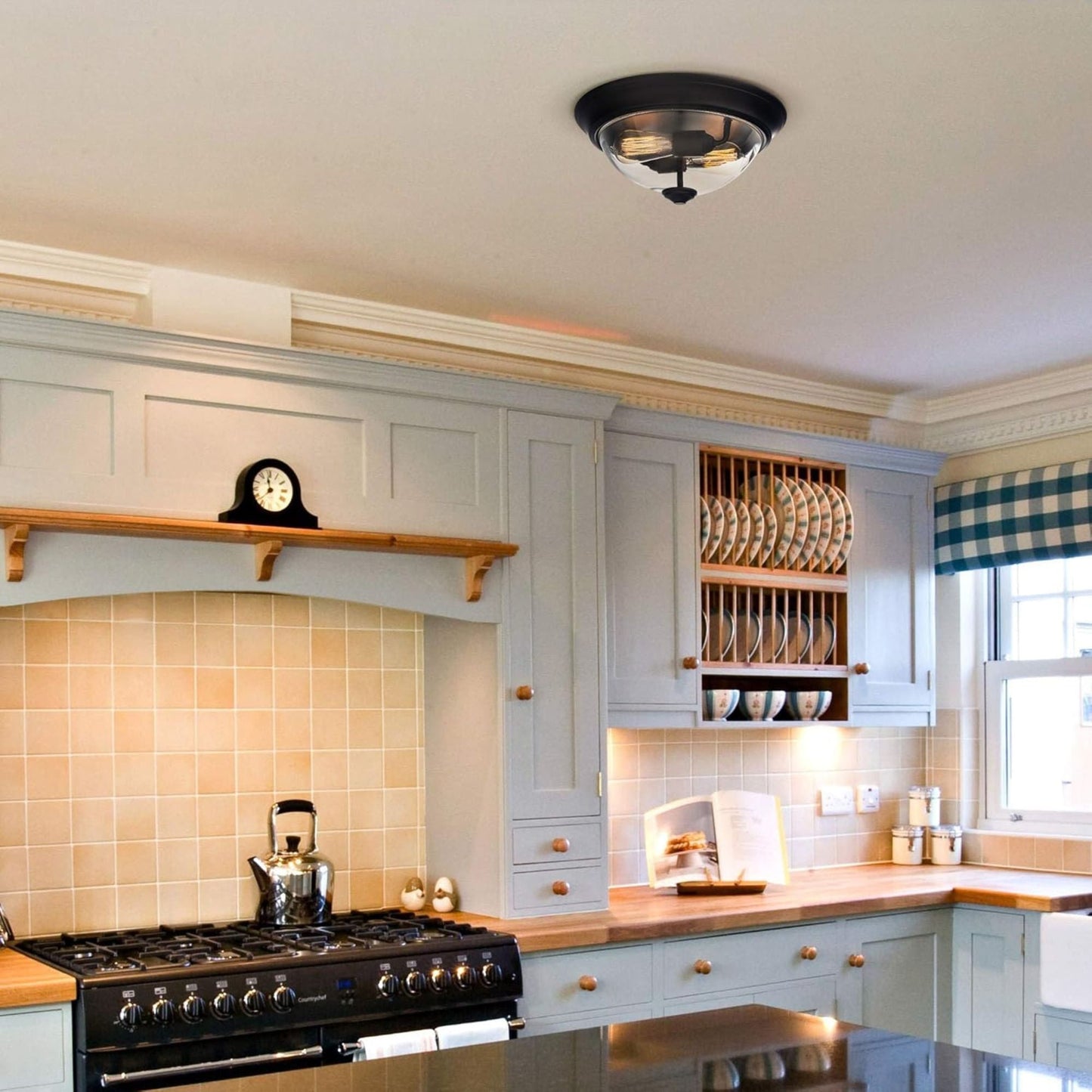 Prominence Home 13” Flush Mount Indoor Ceiling Light, Madalyn, 51379-01, Bronze