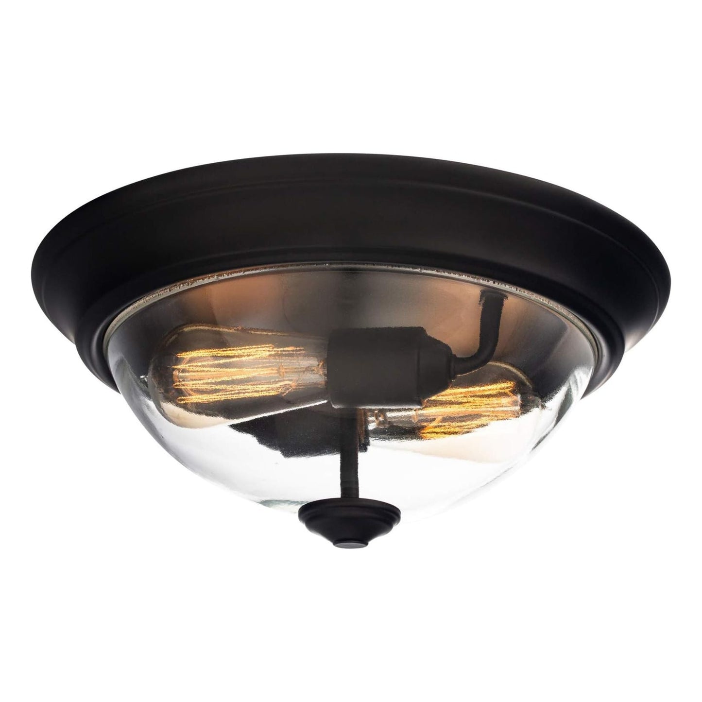 Prominence Home 13” Flush Mount Indoor Ceiling Light, Madalyn, 51379-01, Bronze