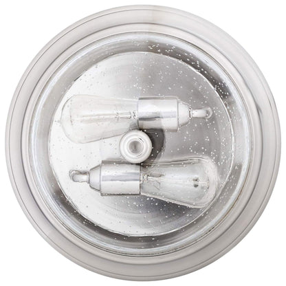 Prominence Home 13” Flush Mount Seeded Ceiling Light, Madalyn, 51382-31, Nickel