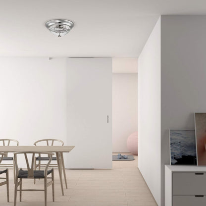 Prominence Home 13” Flush Mount Indoor Ceiling Light, Madalyn, 51380-31, Nickel