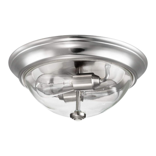 Prominence Home 13” Flush Mount Indoor Ceiling Light, Madalyn, 51380-31, Nickel
