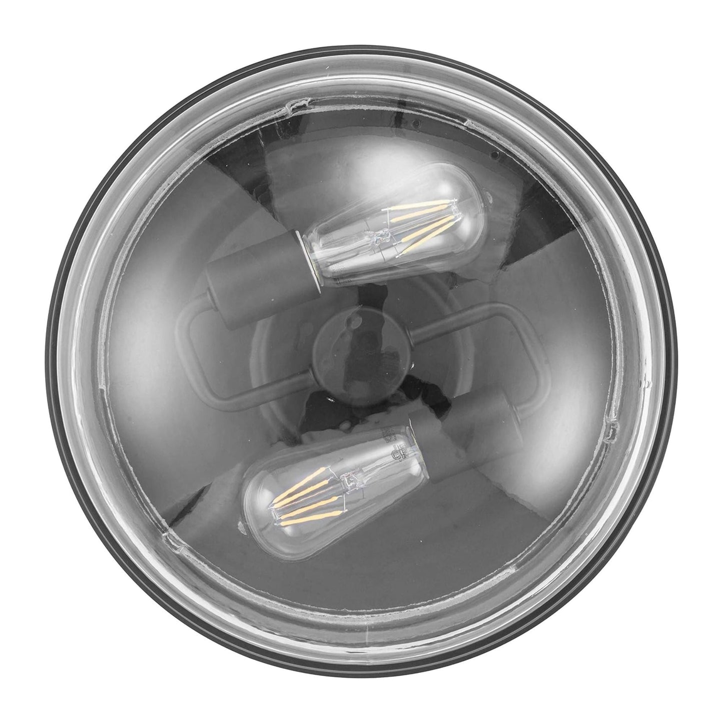 Prominence Home Madalyn 13" Flush Mount Ceiling Light, Clear Round Glass, Bronze