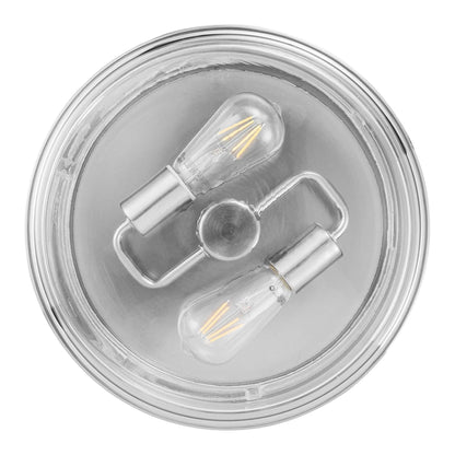 Prominence Home Madalyn 13" Ceiling Light, Clear Drum Glass, Brushed Nickel