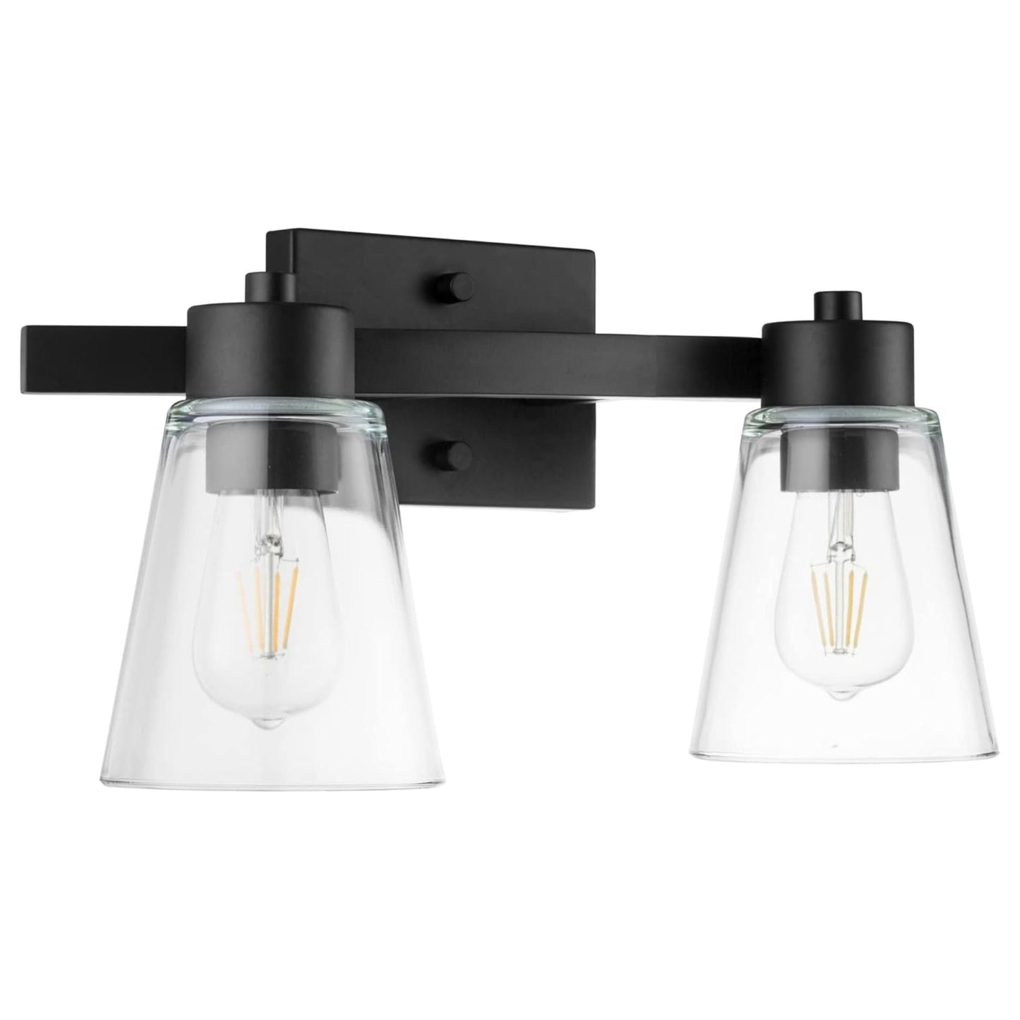 Prominence Home Fairendale 2 Light Bathroom Wall Vanity Light, Matte Black