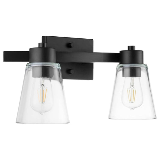 Prominence Home Fairendale 2 Light Bathroom Wall Vanity Light, Matte Black