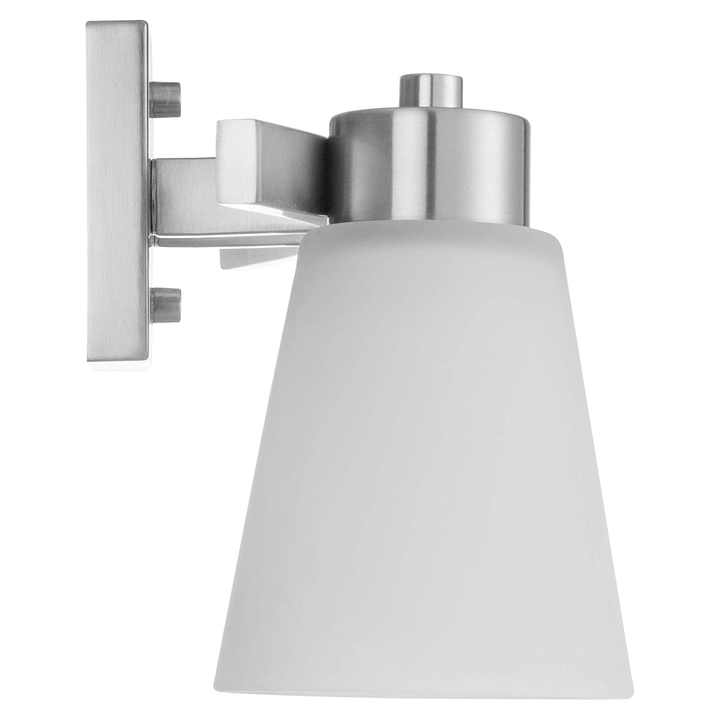 Prominence Home 2 Light Modern Bathroom Vanity Light, Frosted Glass, Nickel