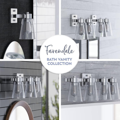 Prominence Home Fairendale 3 Light Bathroom Wall Vanity Light, Brushed Nickel